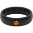 Groove Life Thin Clemson Color Logo Silicone Ring, Black, 07, 57501