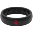 Groove Life Thin Oklahoma Color Logo Silicone Ring, Black, 08, 58003