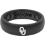 Groove Life Thin Oklahoma White Logo Silicone Ring, Black, 10, 12358
