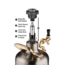 Growlerwerks uKeg 128 oz Pressurized Growler, Stainless Steel GWA1002-ST-NB-00