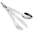 GSI Glacier Stainless Cutlery Set, 3 Pc, Silver, Stainless Steel, 2 Year MFG Warranty, GSI-61003