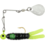 H&amp;H Lure Company Cajun Super Spin, Black/Chartreuse Tail &amp; Dot, Nickel Blade, 1/8oz, CSS-24N