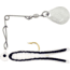 H&amp;H Lure Company Cajun Super Spin, White/Black Stripe,Nickel Blade, 1/8oz, CSS-18N