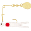 H&amp;H Lure Company Cajun Super Spin, White/Red Dot, Gold Blade, 1/8oz, CSS-13G