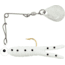 H&amp;H Lure Company Pro Cajun Spin, White/Black Dot, Nickel Blade, 1/16oz, CS-10N