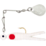 H&amp;H Lure Company Pro Cajun Spin, White/Red Dot, Nickel Blade, 1/16oz, CS-13N