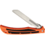 Havalon Baracuta Blaze Linerlock Saw, 4.38in Satin Serrated SS Blade, Orange Polymer Handle, Black Rubber Inserts, w/ Two Additional Saw Blades, Black Nylon Sheath, XTI-115BZSW