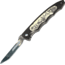 Havalon Piranta Quik-Change Folding Knife, 2.75in, Stainless Skinner Blade, Black Aluminum Handle, Elk laser scrimshaw artwork HV60ELK