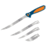 Havalon Talon Fish Interchangeable Fixed Blade Knife Set, 4 Blades, Roll-Pack, Box, Blue/Orange, XTI-TF
