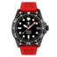 Hawaiian Lifeguard Association Dive Watches, Black Dial, Red Strap, Black, One Size, HLA 5412