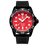Hawaiian Lifeguard Association Dive Watches, Red Dial, Black Strap, Black, One Size, HLA 5418