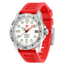 Hawaiian Lifeguard Association Dive Watches, White Dial, Red Strap, Steel, One Size, HLA 5411