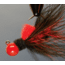 Hawken Outdoors Aerojig Marabou Jig 1/4 oz, 1/0 Hook, Black &amp; Flame, AJM14108