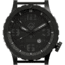 Hazard 4 Heavy Water Diver, 50mm Titanium Watch Bracelet with Tritium, Black Dial, Charcoal Texts, Blue/Red Tritium, HWD-TIPV-B-KC-BBRB