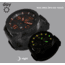 Hazard 4 HeavyWater Diver Titanium Black PVD Dive Watch,Black Dial,Orange Graphics,Green Bezel,Nylon Strap WAT-HWD-TIPV-KO-YGGG