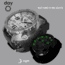Hazard 4 HeavyWater Diver Titanium Tritium Dive Watch,White Dial,Black Graphics,Green Bezel,Nylon Strap WAT-HWD-TI-WK-GGYG