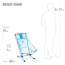 Helinox Beach Chair, Blue Mesh, 10678R1