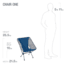 Helinox Chair One, Blue Paisley, Medium, 10043