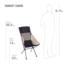 Helinox Sunset Camping Chair, Black/Khaki/Purple, 11187