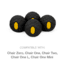 Helinox Vibram Ball Feet Set, Black, 45mm, 12792