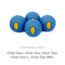 Helinox Vibram Ball Feet Set, Blue, 45mm, 12788