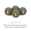 Helinox Vibram Ball Feet Set, Grey, 45mm, 12789