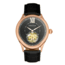 Heritor Automatic Hayward Semi-Skeleton Watch - Mens, Black/Black/Rose Gold, One Size, HERHR9406