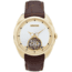Heritor Automatic Roman Semi-Skeleton Leather-Band Watch, Gold/Brown, One Size, HERHS2203