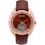 Heritor Automatic Roman Semi-Skeleton Leather-Band Watch, Rose Gold/Light Brown, One Size, HERHS2204