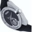 Heritor Automatic Roman Semi-Skeleton Leather-Band Watch, Silver/Black, One Size, HERHS2201