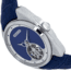 Heritor Automatic Roman Semi-Skeleton Leather-Band Watch, Silver/Navy, One Size, HERHS2202