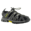 Hi-Tec Cove Jr Sandal - Kids-Black/Charcoal/Super Lemon-10 Kid