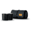 High Camp Flasks Torch Shot-Glass, 2 Pack w/ Wool Case, Onyx, 6oz, SG2Px