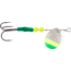 Hildebrandt Salmon Spinner SZ 3.5, Nickel Chartreuse -Green Tip Blade, SZ 1 Treble Hook, 335-SWB