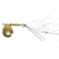 Hildebrandt Snagless Sally Spinner, 4 1/8in, 3/8 oz, 3/0 Hook White Skirt with Gold Blade, 4SSG-W