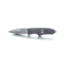 Hoffner Knives 2.8in Flatline Grip Smooth Blade Folding Knife, 440c Spear Point Blade, Black/Silver, FK-S2SBS-FB