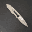 Hoffner Knives 2.8in Snap Folding Knife, 6.8in, Smooth Edge, Khaki Handle, Silver Finish, FK-S2SBS-FK
