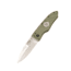 Hoffner Knives 2.8in Snap Folding Knife, 6.8in, Smooth Edge, Olive Handle, Silver Finish, FK-S2SBS-FO