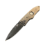 Hoffner Knives Folding Knife, 3.5in, 440c, Spear Point Blade, Chiseled Maduro Grip, Black Smooth Blade, FK-S3SBK-CMA