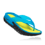 Hoka Mens Ora Recovery Flip Sandal, Black/Process Blue, 10 US, 1018352-BPSB-10