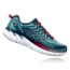 Hoka Womens Clifton 4 Road Running Shoe, Aquifer/Vintage Indigo, 5 US, 1016724-AVIG-5