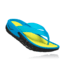 Hoka Womens Ora Recovery Flip Sandal, Black/Process Blue, 5 US, 1018353-BPSB-5