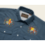 Howler Brothers Gaucho Snapshirt - Mens, Cobalt Microstripe / Dos Gallos, 2XL, 120719S-GAL-XXL