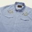 Howler Brothers Gaucho Snapshirt - Mens, Pale Blue Oxford/Orange Blossom Special, M, 120720S-LBO-M