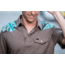 Howler Brothers Ranchero Polo - Men's, Brown Heather / Third Coast Print, Small, 125119S-BTC-S