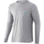 HUK Performance Fishing Bars L/S Pocket Tee - Men's, Heather Grey, M, H1000350-033-M