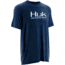 HUK Mens Logo Tee, Heather Navy H1000091HNVS