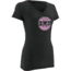 HUK Oval Ladies Vneck T, Dark Grey Heather, Extra Small H1000048DGHXS