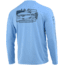 HUK Performance Fishing American Large Long Sleve Graphic T-Shirts - Mens, Carolina Blue, Large, H1200216-420-L