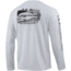HUK Performance Fishing American Large Long Sleve Graphic T-Shirts - Mens, White, Small, H1200216-100-S